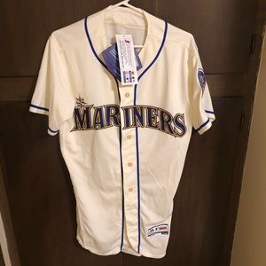 Brand New Seattle Mariners On-The-Field Cream Jersey size 40/Medium